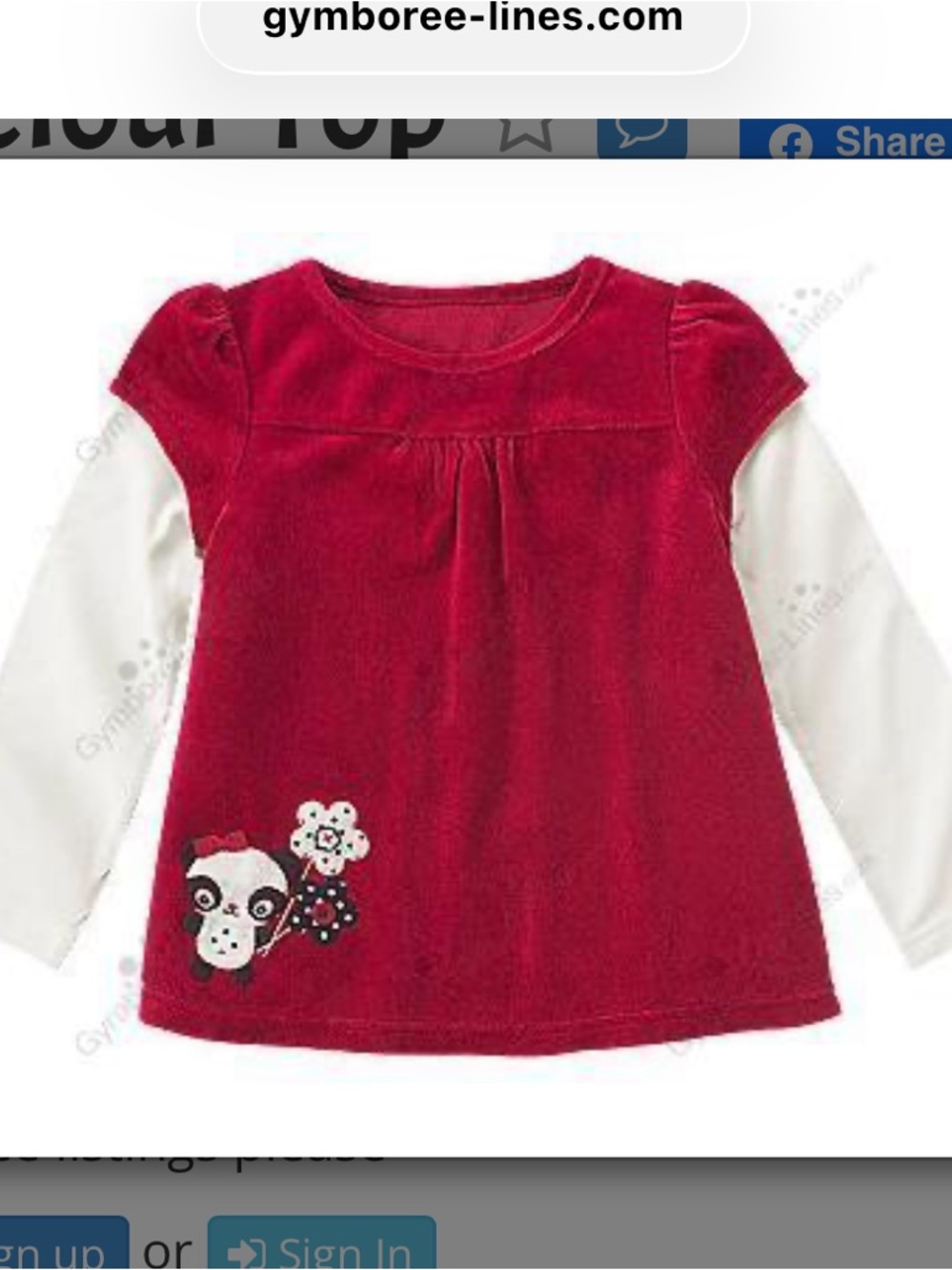 Gymboree Vintage Holiday Panda Tee Size 8